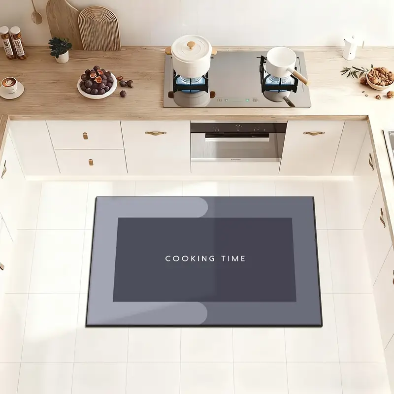 Rubber Floor Mat with Runner Geometric Pattern