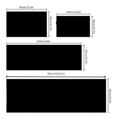 Rubber Floor Mat with Runner Geometric Pattern