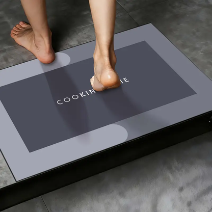 Rubber Floor Mat with Runner Geometric Pattern