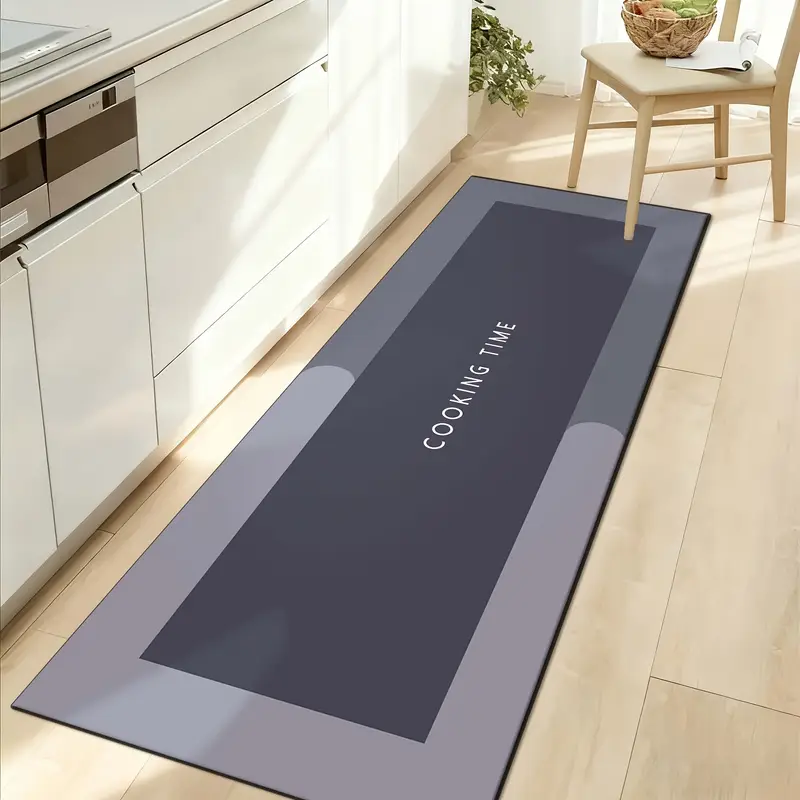 Rubber Floor Mat with Runner Geometric Pattern